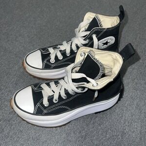Converse Run Star Hike Platform Sneakers Mens 4.5 Womens 6 Black High-Top Canvas